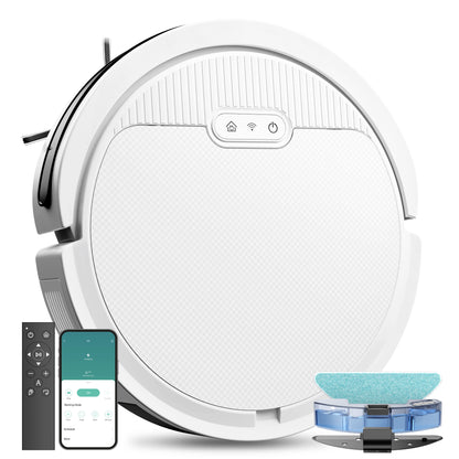 Robot Vacuum And Mop, 3 In 1 Combo Cleaner For Home With Pet Hair
