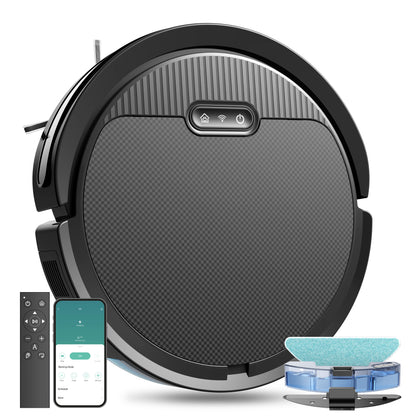 Robot Vacuum And Mop, 3 In 1 Combo Cleaner For Home With Pet Hair