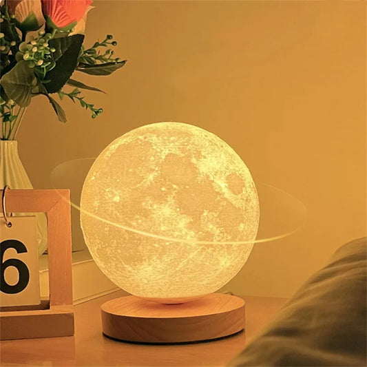 Creative 3D Magnetic Floating Levitating Moon Lamp Touch Control