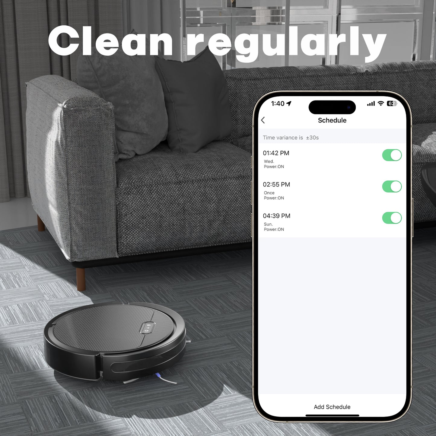 Robot Vacuum And Mop, 3 In 1 Combo Cleaner For Home With Pet Hair